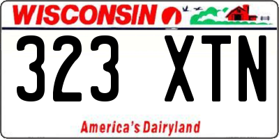 WI license plate 323XTN
