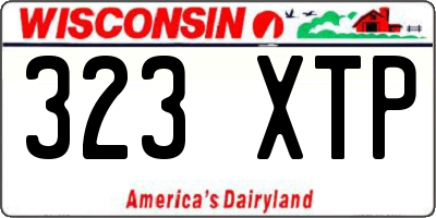 WI license plate 323XTP