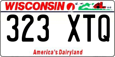 WI license plate 323XTQ