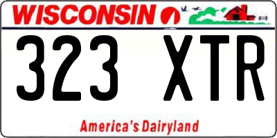 WI license plate 323XTR