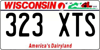 WI license plate 323XTS