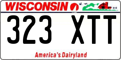 WI license plate 323XTT