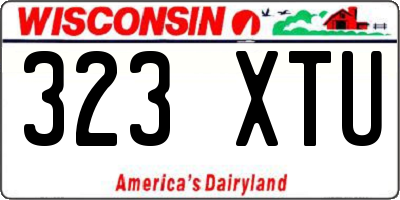 WI license plate 323XTU
