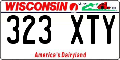 WI license plate 323XTY
