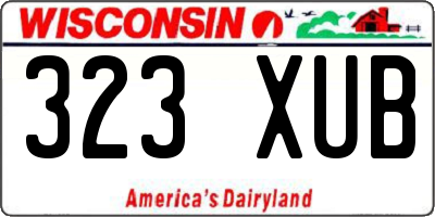 WI license plate 323XUB