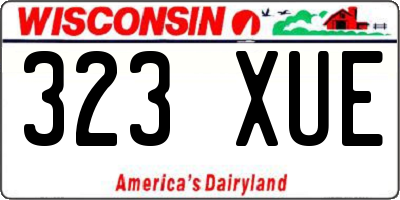 WI license plate 323XUE