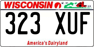 WI license plate 323XUF