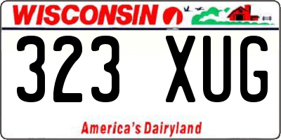 WI license plate 323XUG