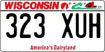 WI license plate 323XUH