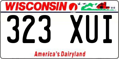 WI license plate 323XUI
