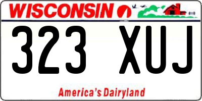 WI license plate 323XUJ