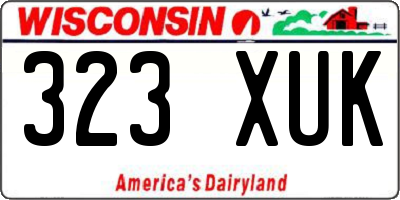 WI license plate 323XUK