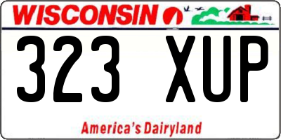 WI license plate 323XUP