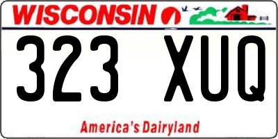 WI license plate 323XUQ