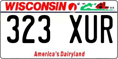 WI license plate 323XUR