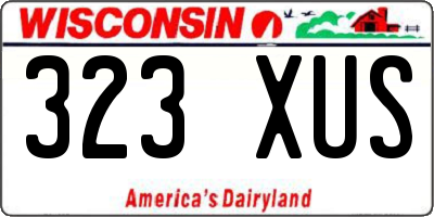 WI license plate 323XUS