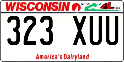 WI license plate 323XUU