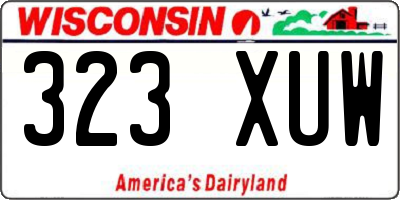 WI license plate 323XUW