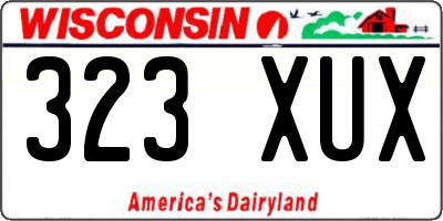 WI license plate 323XUX