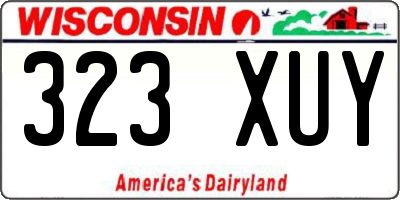 WI license plate 323XUY