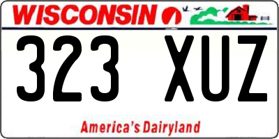 WI license plate 323XUZ