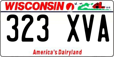 WI license plate 323XVA