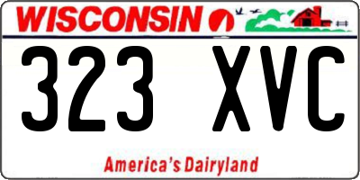 WI license plate 323XVC