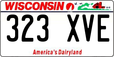 WI license plate 323XVE