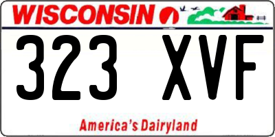 WI license plate 323XVF