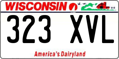WI license plate 323XVL