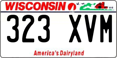 WI license plate 323XVM