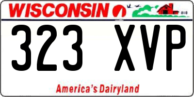 WI license plate 323XVP