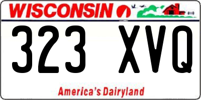 WI license plate 323XVQ