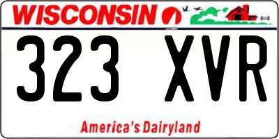 WI license plate 323XVR