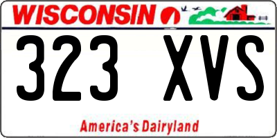 WI license plate 323XVS