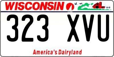 WI license plate 323XVU
