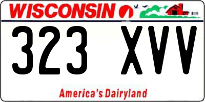 WI license plate 323XVV