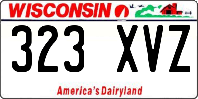 WI license plate 323XVZ
