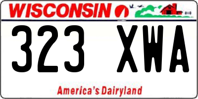 WI license plate 323XWA
