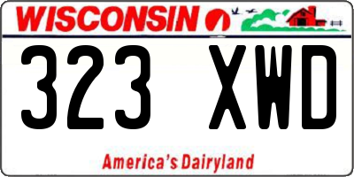 WI license plate 323XWD