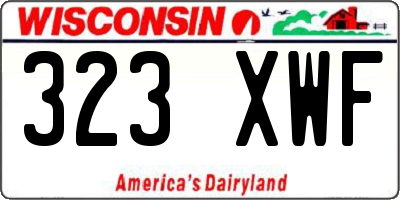 WI license plate 323XWF