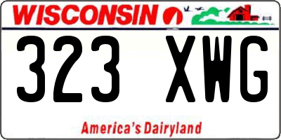 WI license plate 323XWG