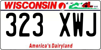 WI license plate 323XWJ