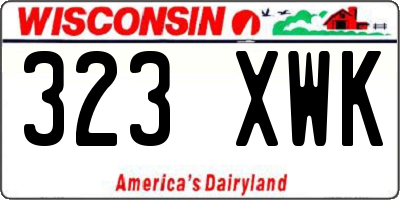 WI license plate 323XWK