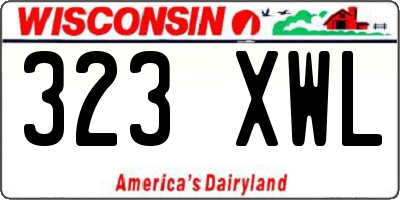 WI license plate 323XWL