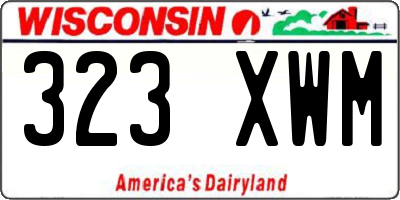 WI license plate 323XWM