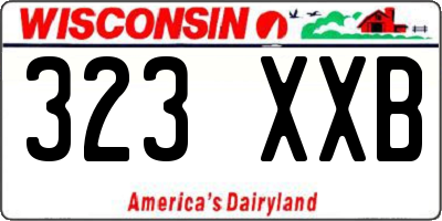 WI license plate 323XXB