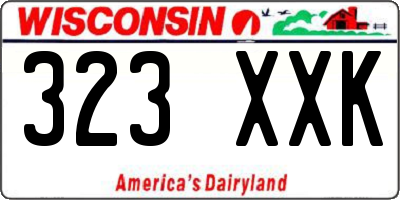WI license plate 323XXK