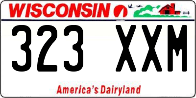 WI license plate 323XXM