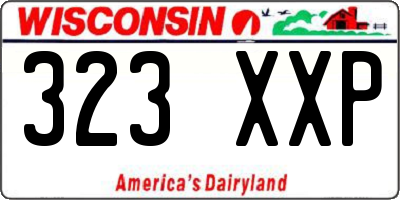 WI license plate 323XXP
